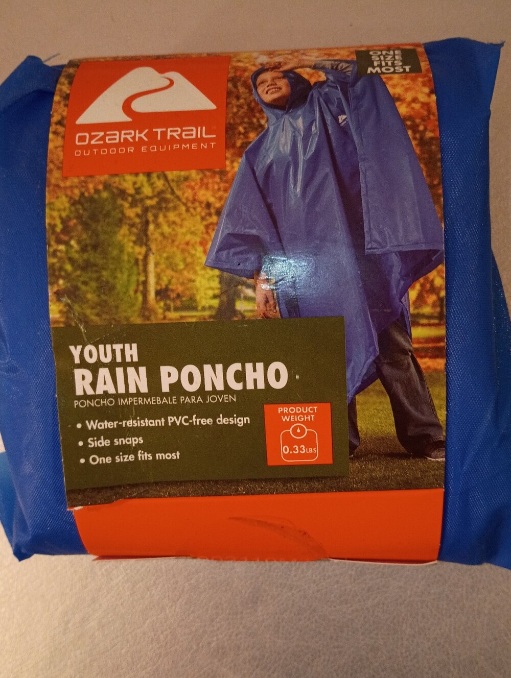 Ozark Trail Youth Rain Poncho In Blue